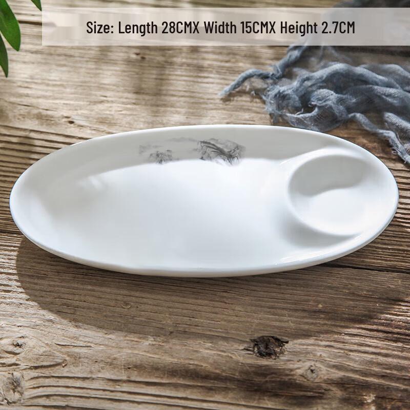 Youxia Irregular White Ceramic Dinner Plate