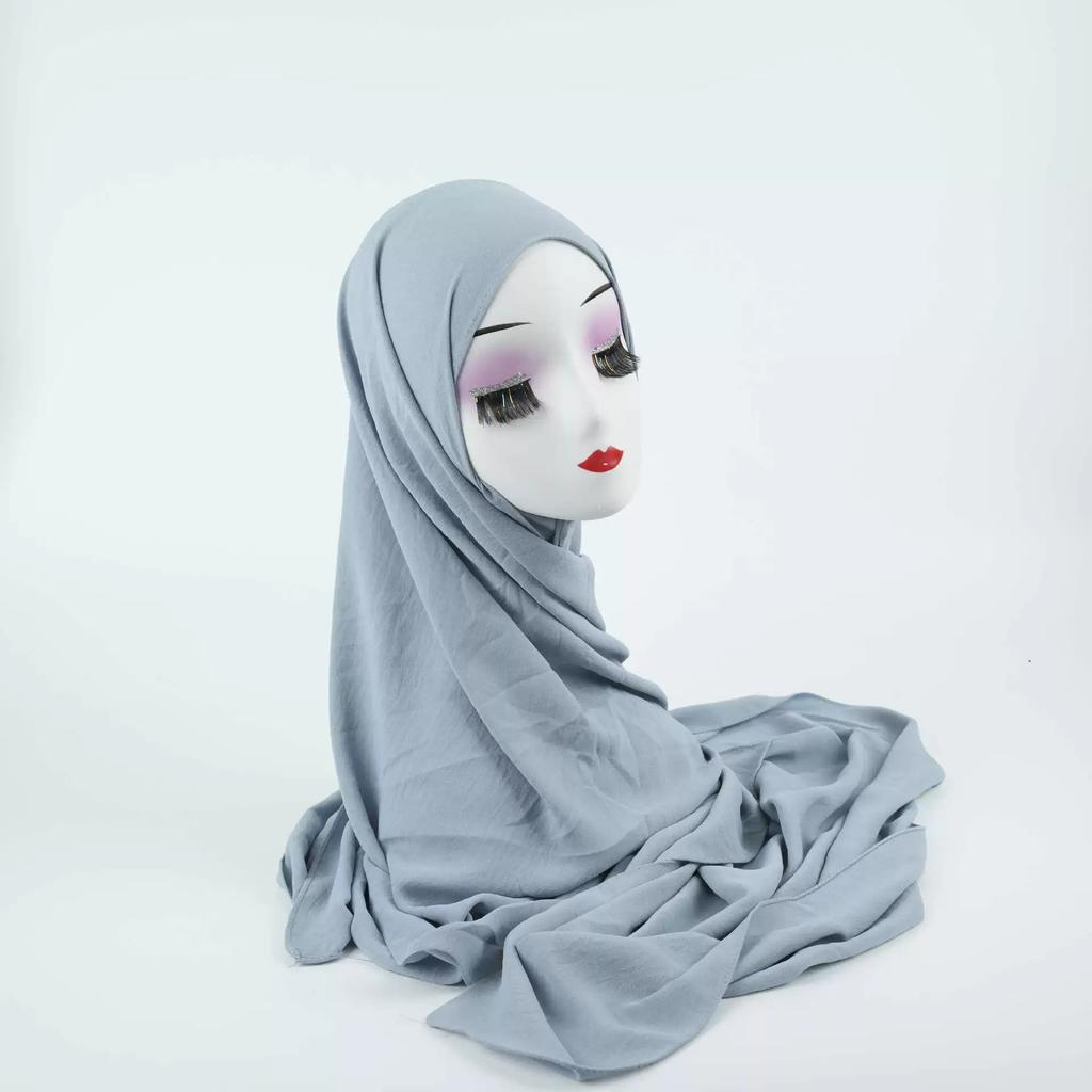 Fashion Strechy Cotton Jersey Hijab For Women Muslim Scarf Plain Long Shawls Islamic Turban Headbands Foulard New Headscarf Wrap