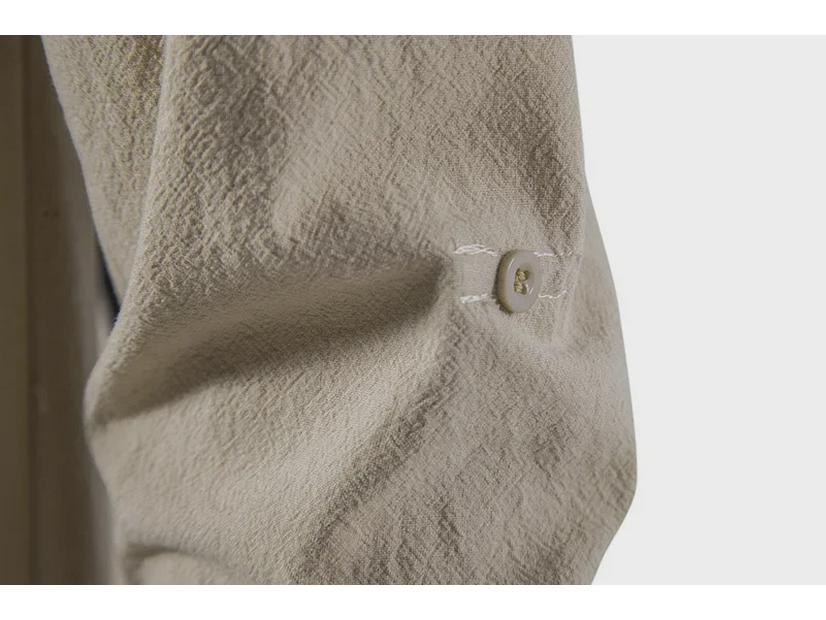 Men's Cotton Linen Henley Shirt - Beach Casual Stand Collar Long Sleeve (2024)