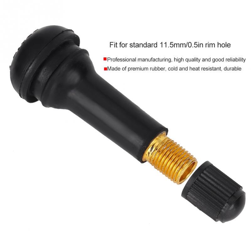 10 Stück Tr414 Rad-Snap-Reifenventile mit Staub ohne Ventilkern