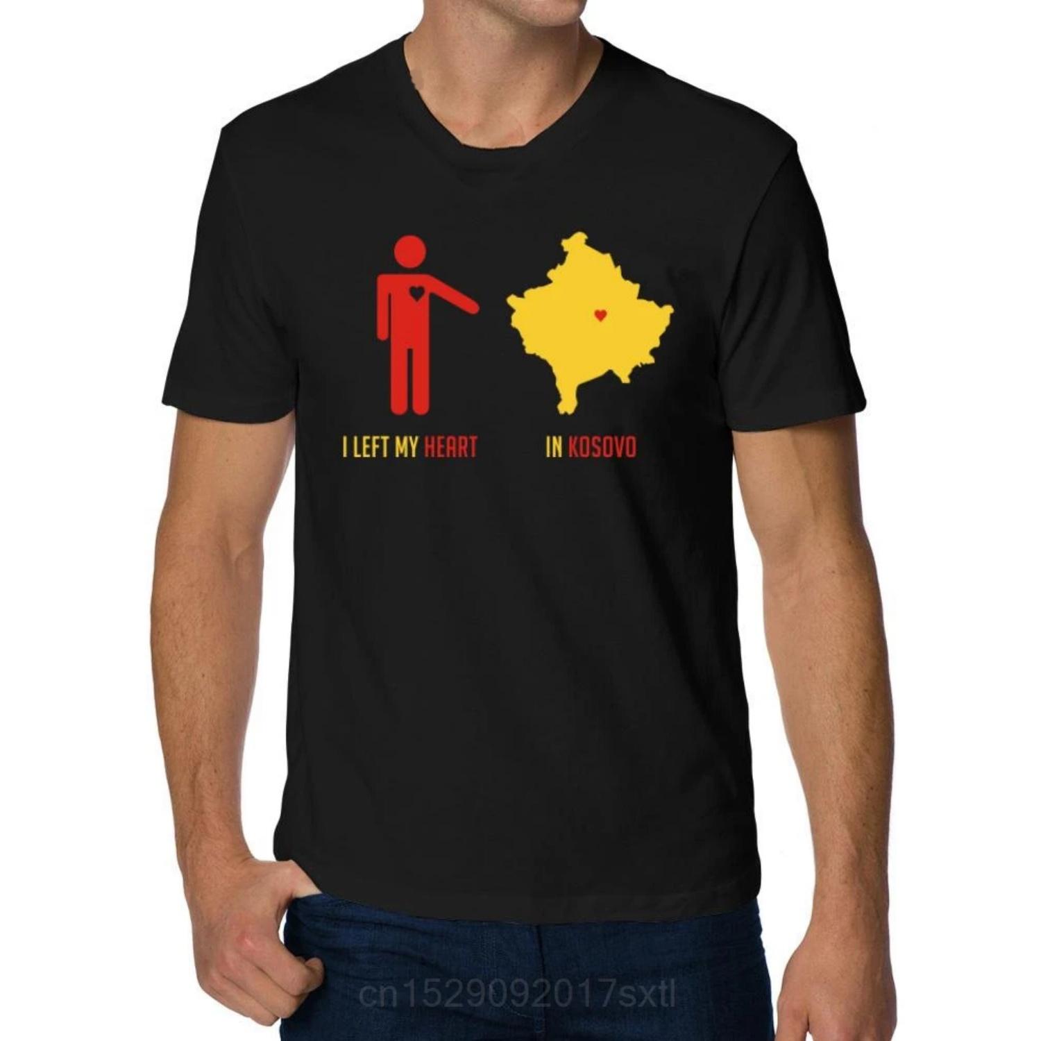 

I LEFT MY HEART IN KOSOVO black T-SHIRT S чёрный