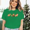 Merry Christmas Capybaras Print Women Fashion Casual Tshirts Capybara Kawaii Cartoon Tee Capybaras Lover Christmas Gift Tshirt