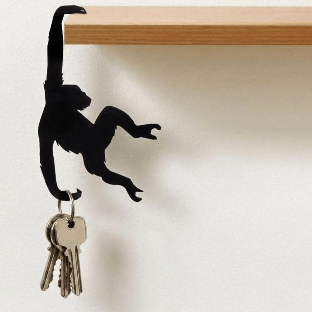Creative Banana Balance Hook Wooden Under Cabinet Organizer Hooks Key Hanger Kitchen