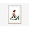 1pc Children's Day Art Poster Cute Girl with Animals Nature Art Boys and Girls Room Decoration Perfect Gift for Children's Day