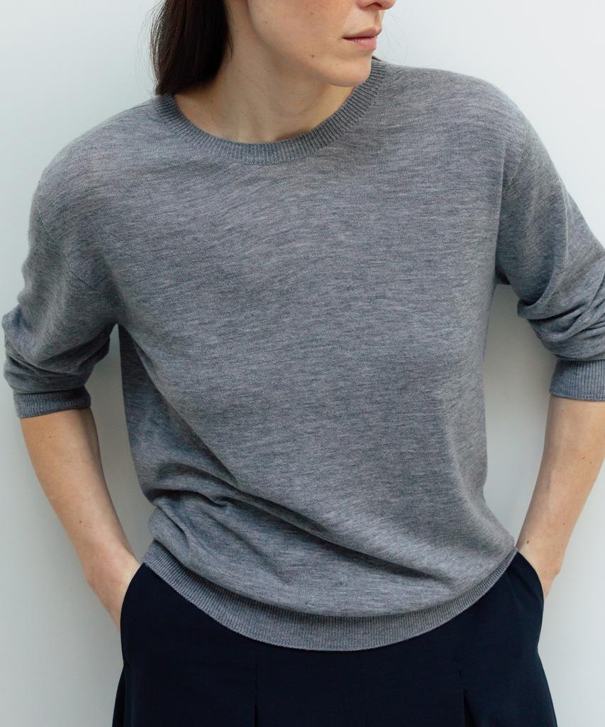 Beullaengkeulumumeon Lena Soft Pullover_Melange Gray