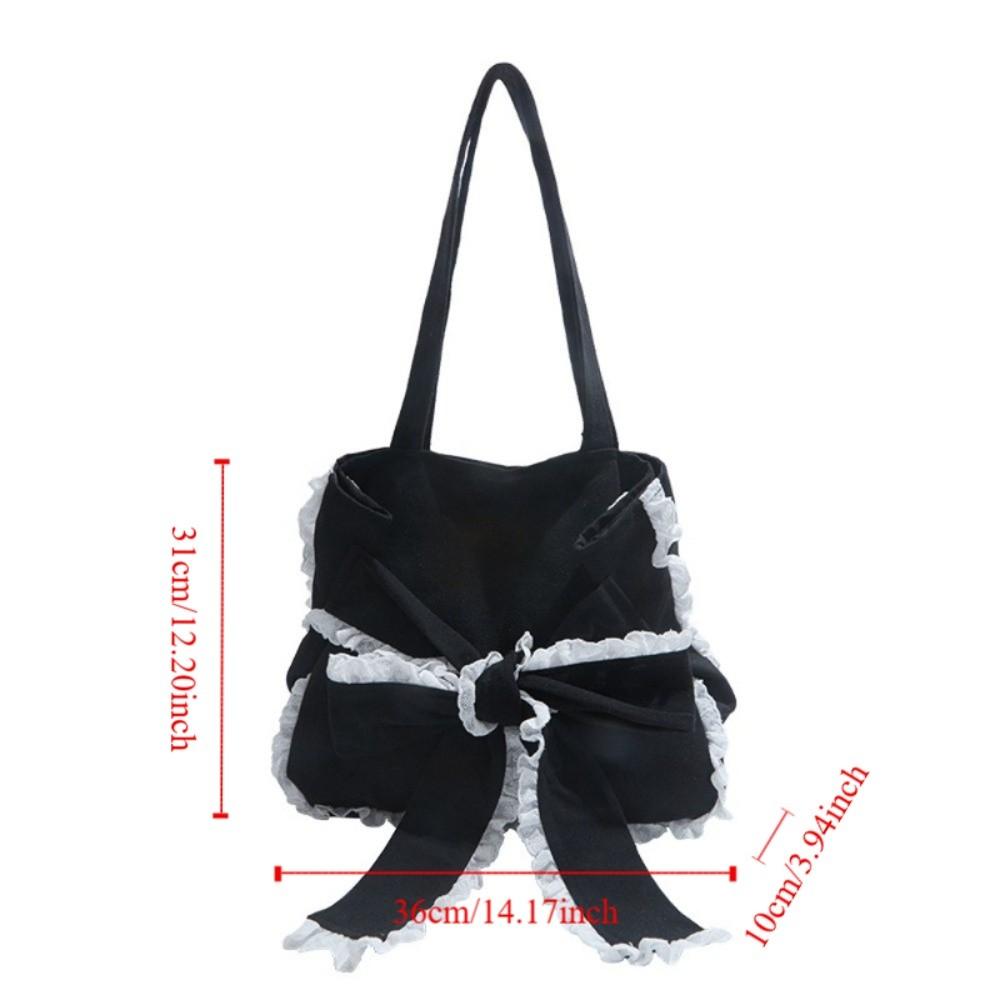 Versatile Bows Armpit Bag Stylish Women's Handbags Trendy Bow Tote Bag  Underarm Bag