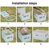 27L Camping Storage Box Large Capacity Folding Picnic Box Lightweight Outdoor Bench Chopping Board for Tableware Storage
