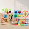 Children's Wooden Educational Shape Pattern Building Blocks - Multi-functional Eight-in-One Assembly Toy