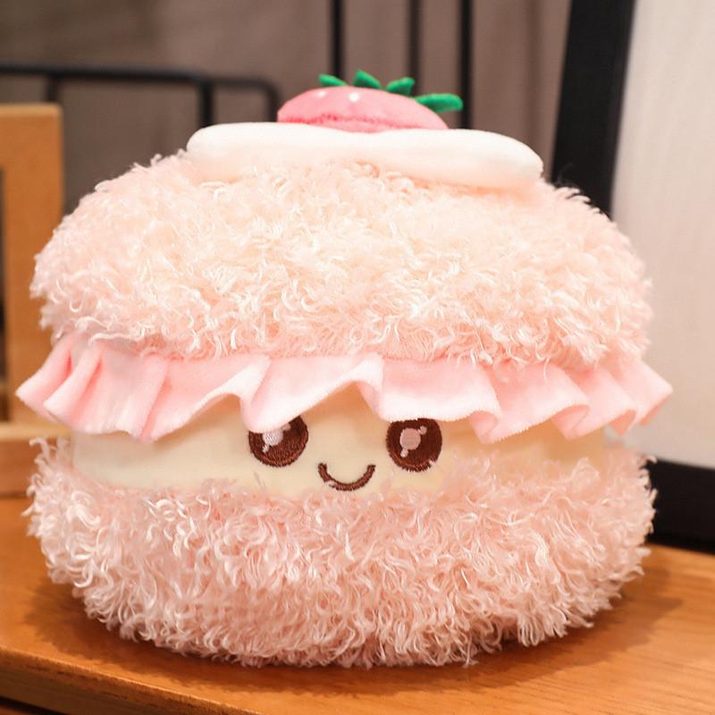 Adorável Pelúcia Macia de Pão de Chocolate Macaron Rolo Suíço Animal de Pelúcia Presente de Aniversário