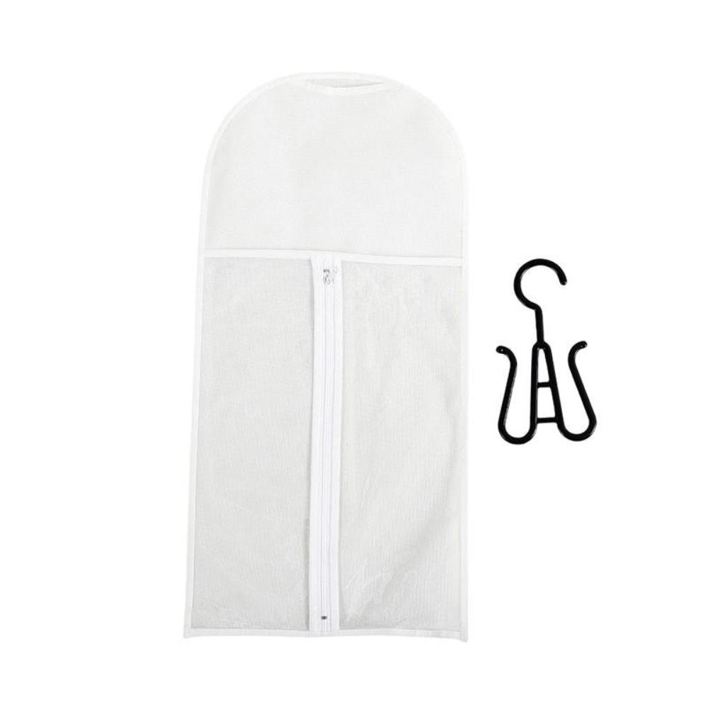 with Hanger Wig Bag Transparent Clothes Dust Cover for Virgin Hair Weft Clip In Hair Extension
