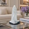 Veiled Goddess Sculpture 3D Printed Sculpture, Mysterious Female Figurine with Robe, Dark Gothic Anti-break Decor Ornament Home Statue for Desk