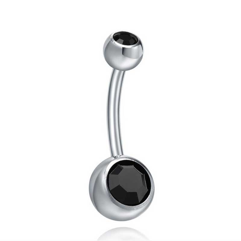 Neue Mode Sexy Damen Chirurgischer Stahl Kristall Bauchnabel Bauchnabelringe Bar Körperschmuck Piercing Schmuck