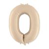 Decorative Balloon - Rocca Fun Factory Number 0 - Cream - Mylar (Foil) - 101 Cm (helium Inflatable)