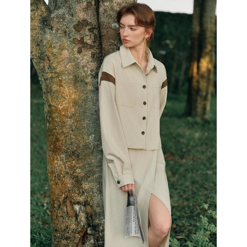 ELLE Women's Workwear Style Shirt Dress