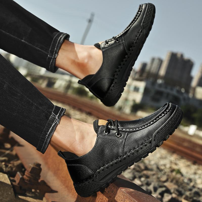 38-46 Men's Plus Size Fashionable Outdoor Casual Shoes Leather Shoes Business Casual Shoes Hiking Shoes