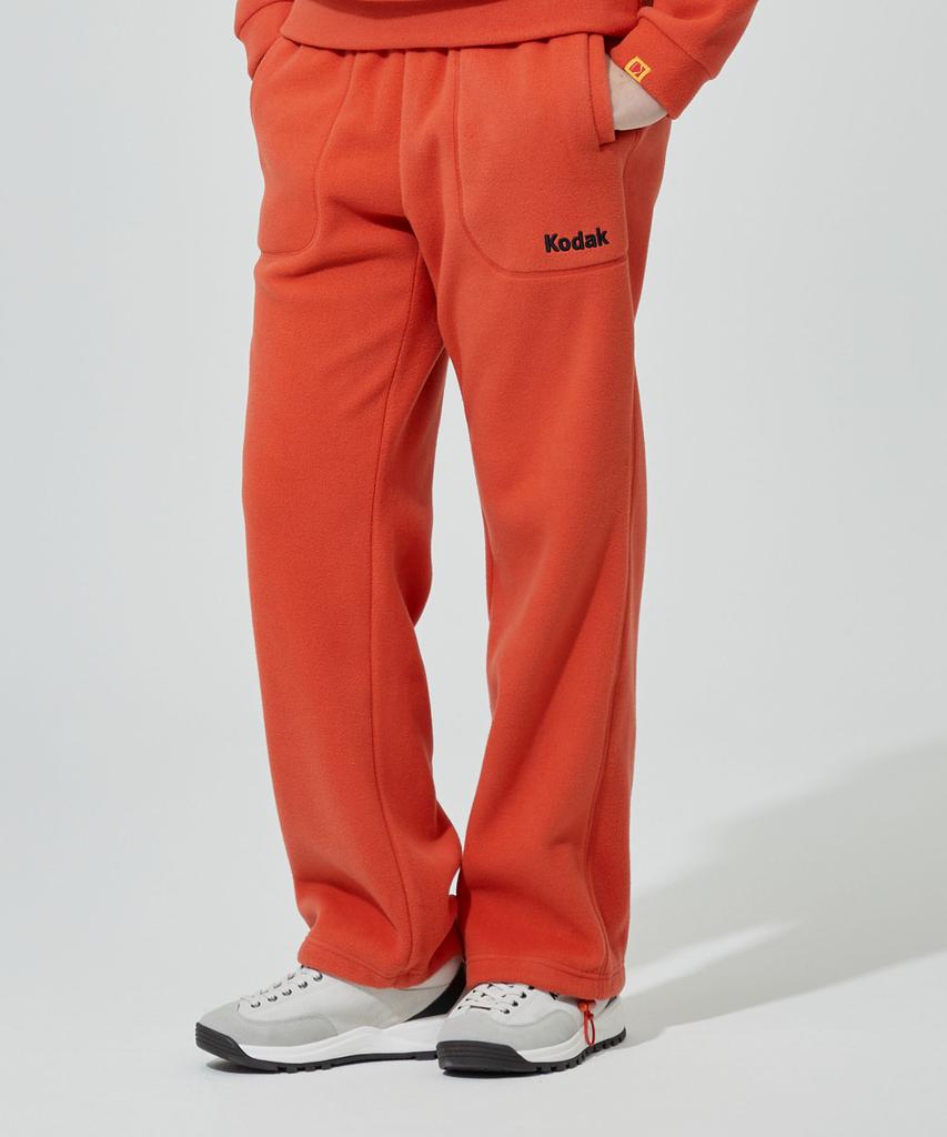 KODAK Microfleece Semi-Wide Fit String Jogger Pants Orange