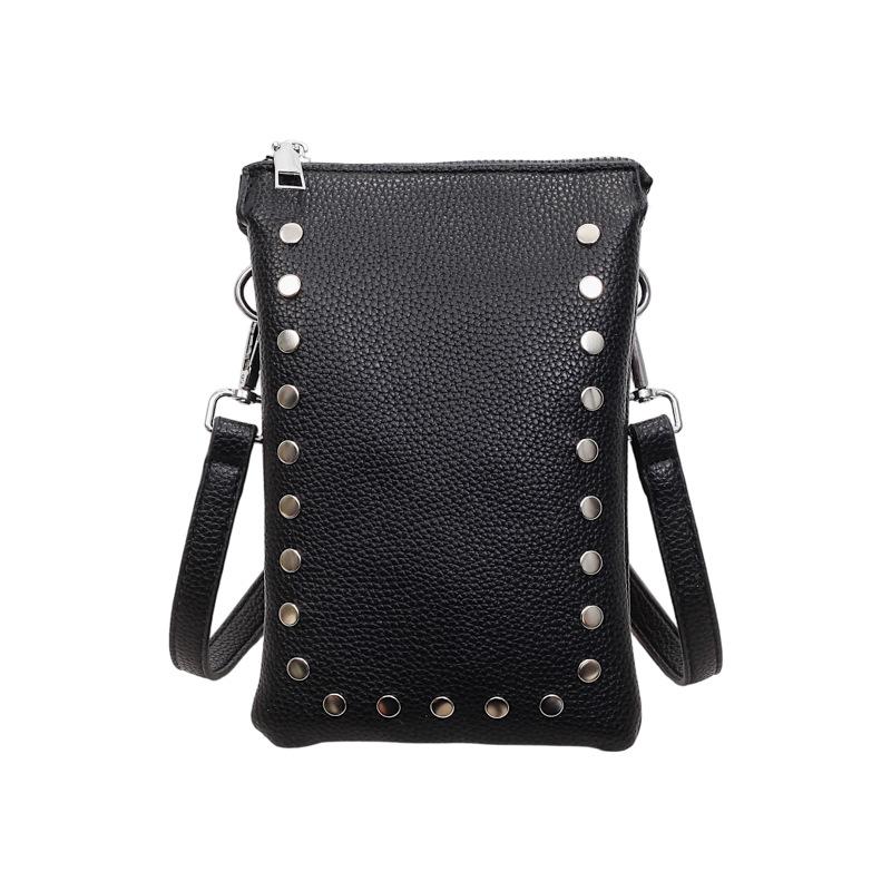 Women's Rivet Crossbody Phone Bag Shoulder Bag
