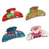 Christmas Theme Plastic Hair Claw Festival Photography Hair Accessories for Women Girls High Ponytail Anti-Slip Hairpins