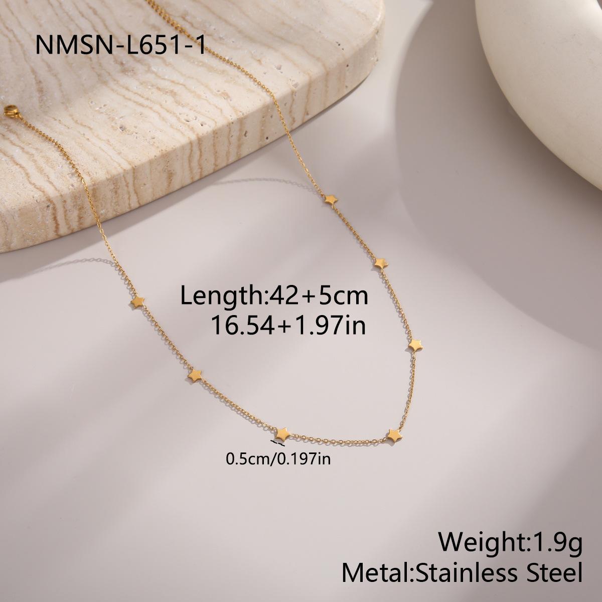 GEMCHIC Women s Stainless Steel Star Moon Heart Multi-Layer Necklace Sweet Cool Fashion Designer Jewelry