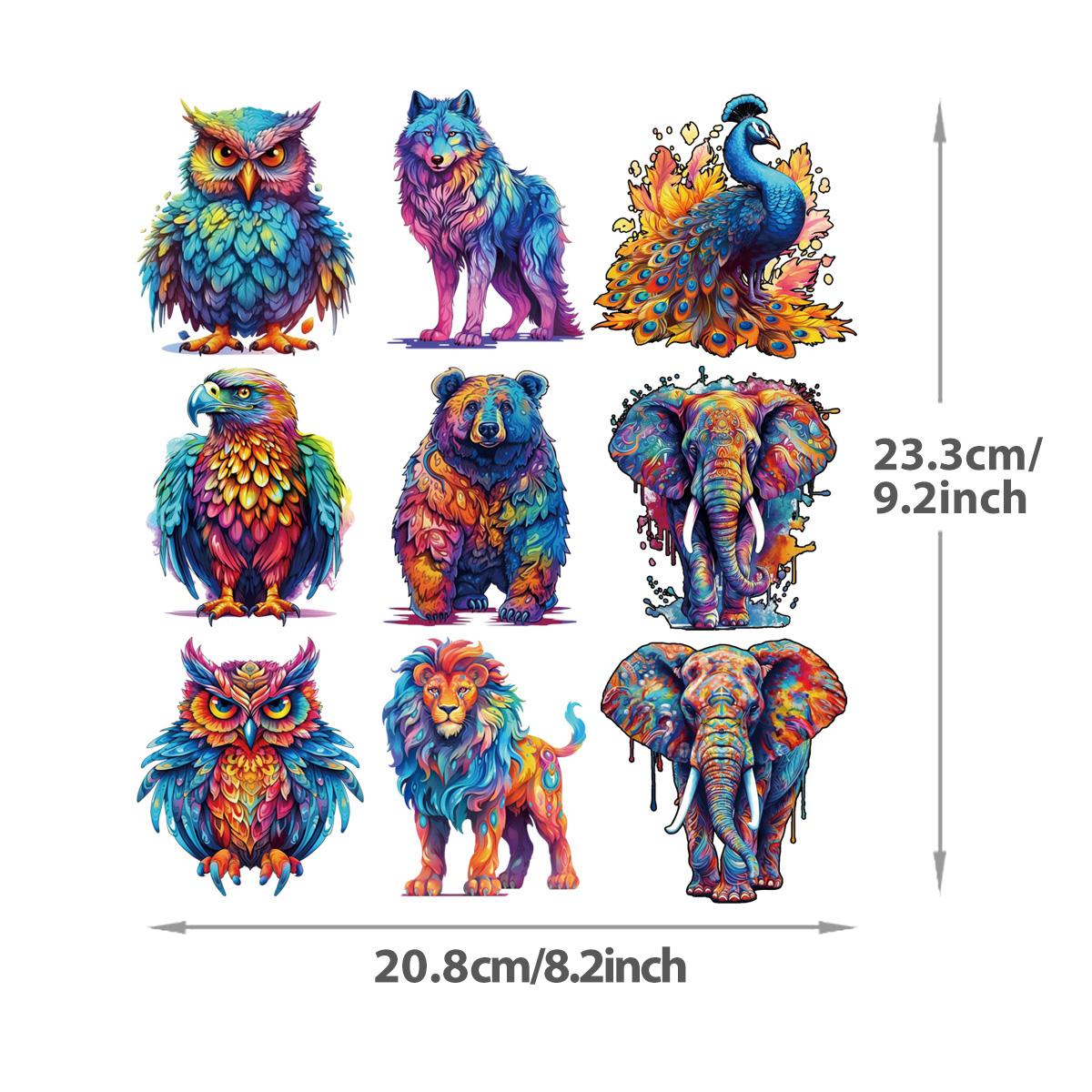 

9 шт./компл. этнические животные термонаклейки на одежду термопресс толстовки топы DIY A-Level моющиеся виниловые наклейки на одежду
