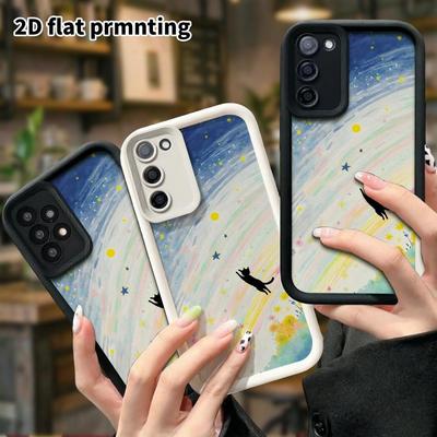 Étui pour téléphone: Coque de Protection à Couches Plate 2D pour Samsung Galaxy A34 A35 M05 M06 S20 S22 S21 FE Plus 5G, Arc-en-ciel Étoilé, Cadeau de Noël et d'Halloween