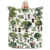 Warm Soft Blanket Girls Boys Decorative Flower Market  Throw Blanket  Flannel Bedspread For Outdoor Novelty Sofa Bed Cover