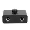 Line Volume Control Attenuator 1 4 Inch 6.35mm Volume Control Attenuator Knob with Aluminum Alloy Case for Microphones