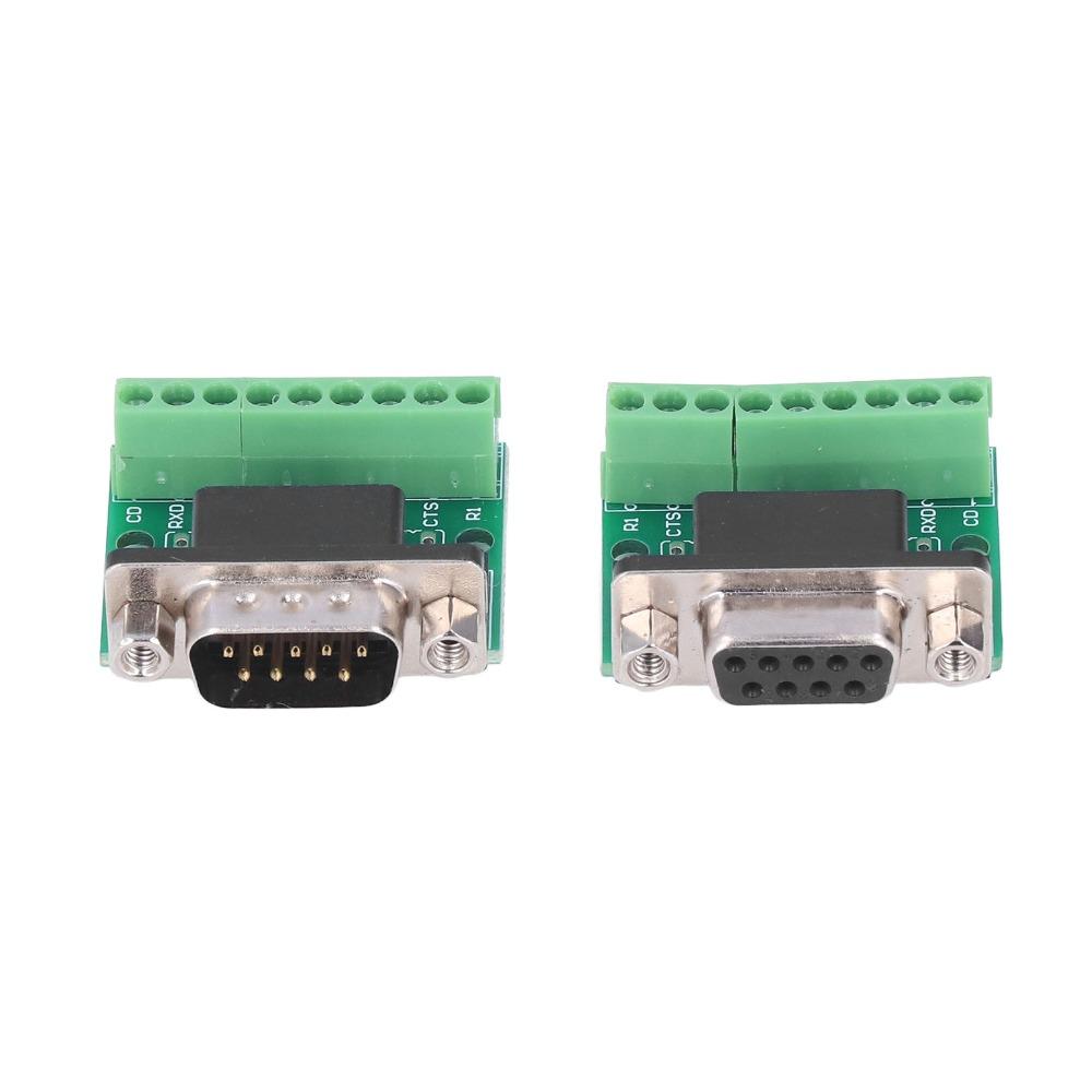 Screw Terminal DB9 Connector Adapter Breakout Connector for RS232 RS485 Electronic Component