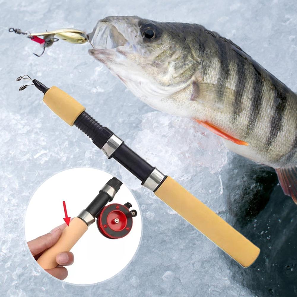 Pocket Telescopic Fishing Rod,Winter Rods Ice Fishing Rods Pen Pole Lures Fishing Tackle Spinning Casting Rod Carp Fishing Rod