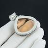 Morganite Gemstone Silver Pendant In 925 Sterling Silver -Handmade Pear Design, Everyday Wear Engagement Gifts