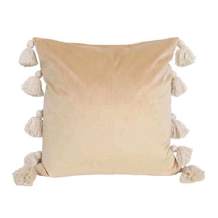 Bohemian Elegance Velvets Cushions Cover with Soft Tassels for Sofa and Bedroom Enhancement