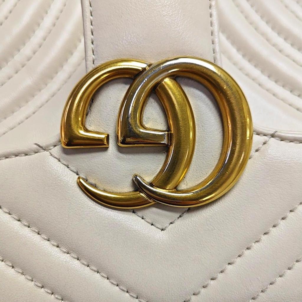 [Pre-Owned] Gucci GG Marmont Matelassé Mini Bag 'White' - Very Good #1X5VKQF