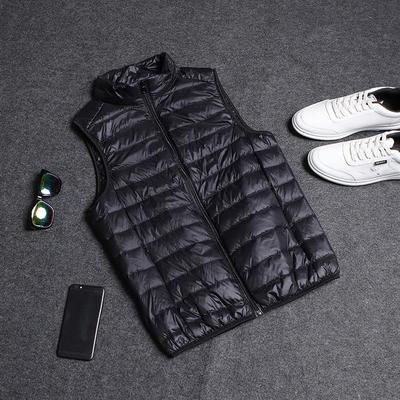 Sleeveless Down Jacket For Men Pure Warm Pocket Vest Coat Lightweight Down Duck Vest Coats Male