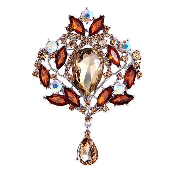 Brooch Water Drop Rust-resistant Alloy Elegant Clothes Pin for Banquet