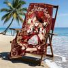 Custom Name Personalized Genshin Impact Print Beach Towel, for Trip Camping Beach Party Home Decor, Birthday Gift for Family & Friends