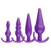 Funny He And She Base Butt Massager Couple Masturbation Sex Flirting 4Pcs T-Bar Anal Plug Toys