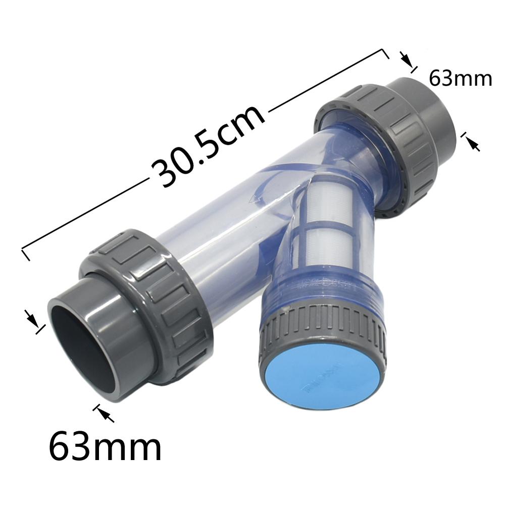 20/25/32/40/50/63mm Bewässerungsfilter Transparent Farm Gartenbewässerungsfilter Kunststoffrohr Schnellkupplung Sieb