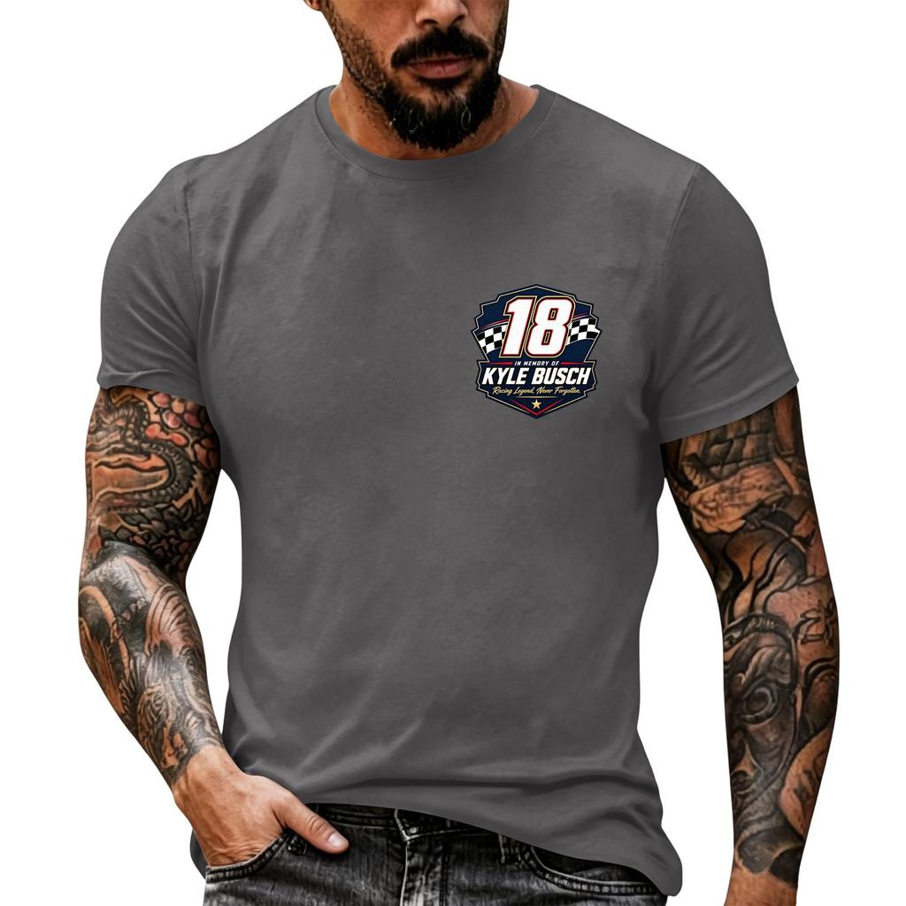 Men's Short Sleeve Graphic T Shirt Racing Inspired Casual Top Vintage Style Motorsport Enthusiast Tee Comfortable Fit