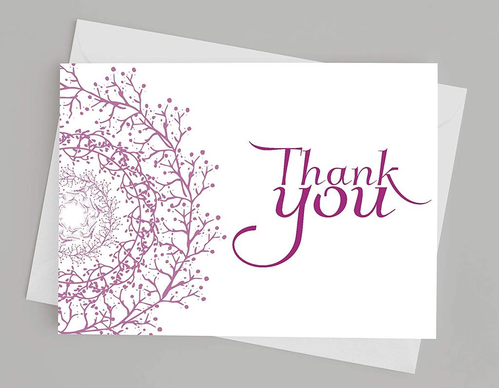 Darling Souvenir Wedding Thank You Card Greeting Cards With White Envelopes - 36