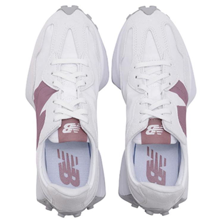 New Balance Nb 327 Comfortable Versatile Low-Top Casual Shoes Unisex sneaker White Purple Gray WS327WGP