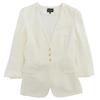 GIORGIO ARMANI Linen Blend Jersey Double Breasted Blazer Jacket Women's Size 36 3DAG51 AJJZZ 23 Jacket 36 whiteUsed