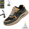 Men Non-slip Safety Shoes Men Work Steel Toe Caps Male Indestructible Protective Shoes Breathable Security Footwear