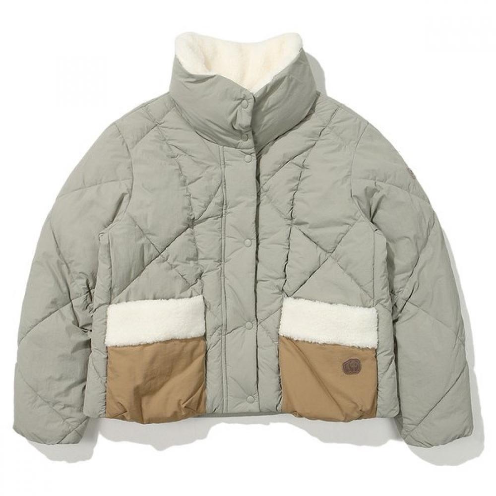 Teddy Diamond Quilting Puffer  Olive 085