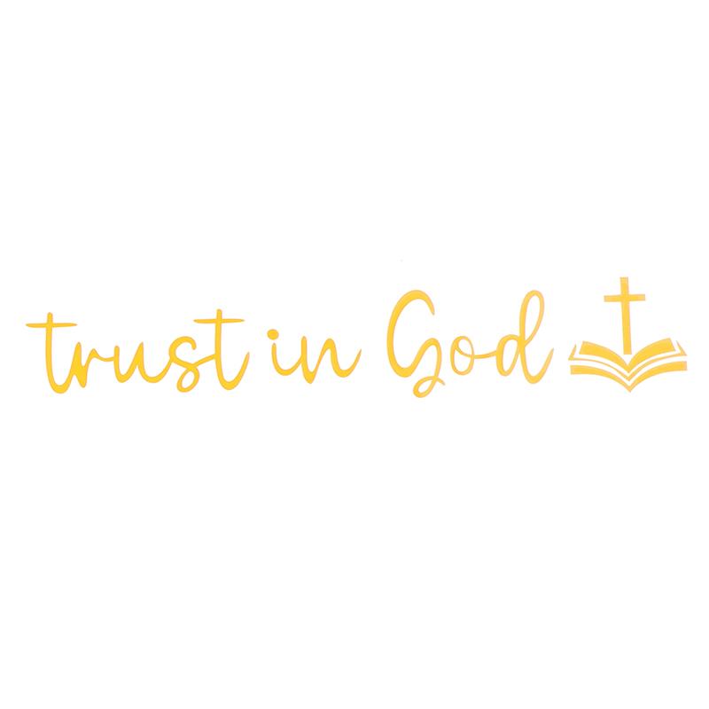 Trust In God Mirror Decal, Car Decals For Women, Faith Mirror Decal, Cute Vinyl Decal, Christian Car Mirror Decal, Religious Car
