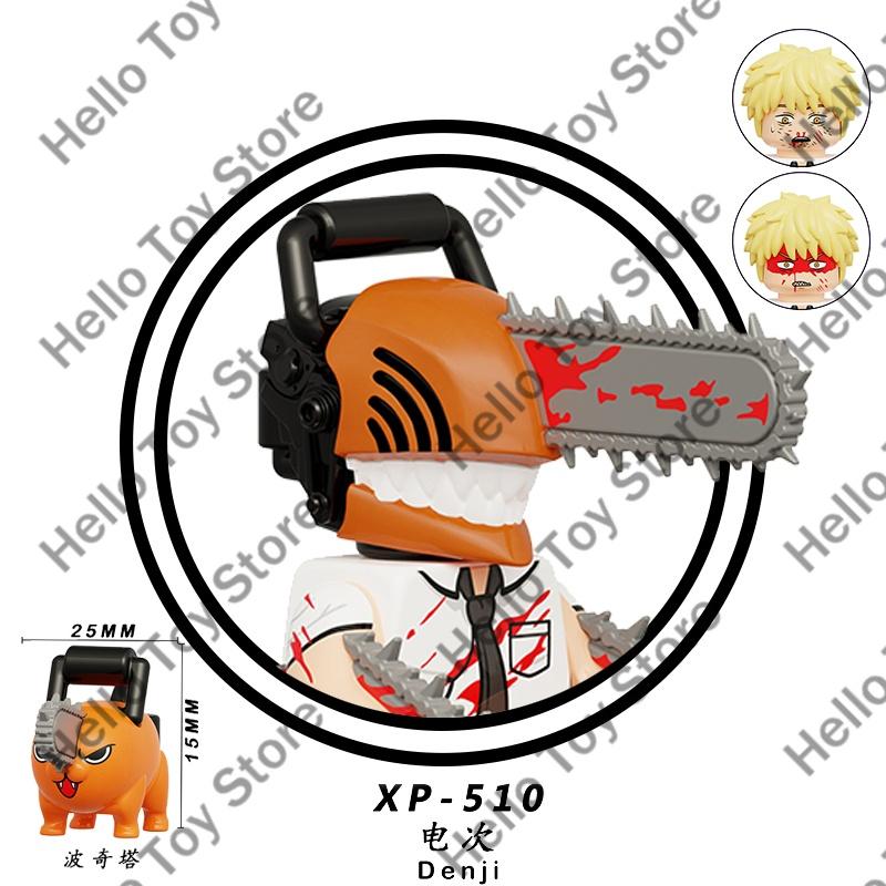 Klassischer Anime Chainsaw Man Blöcke Mini-Actionfiguren Denji Pochita Bausteine Puppen Kettensägen-Dämon Modell Kinderspielzeug Geschenke