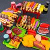 Pretend Barbecue Play Food Kids Toy Set House Simulation Kitchen Food Assembling