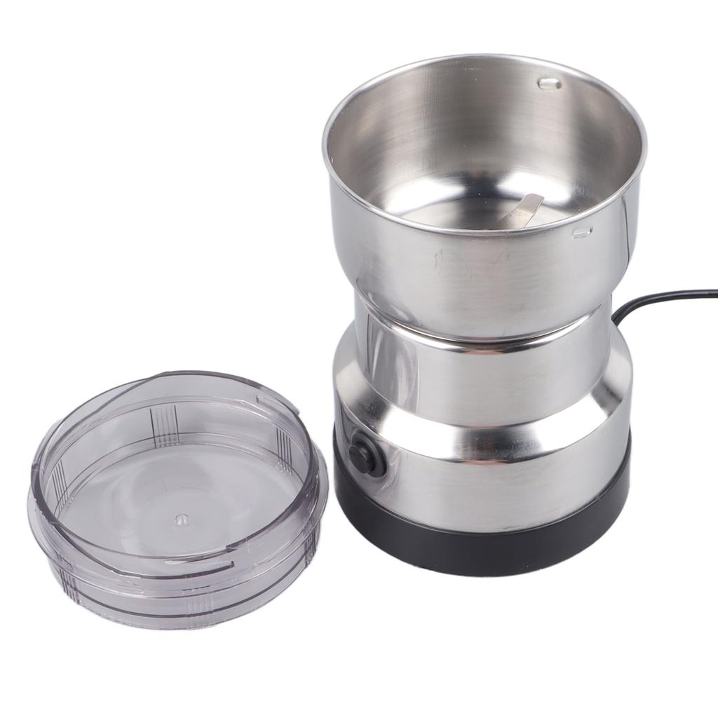 Small Electric Grinder Efficient Grinding Silver Multifunction Portable Coffee Bean Milling Grinder for Daily Use Home