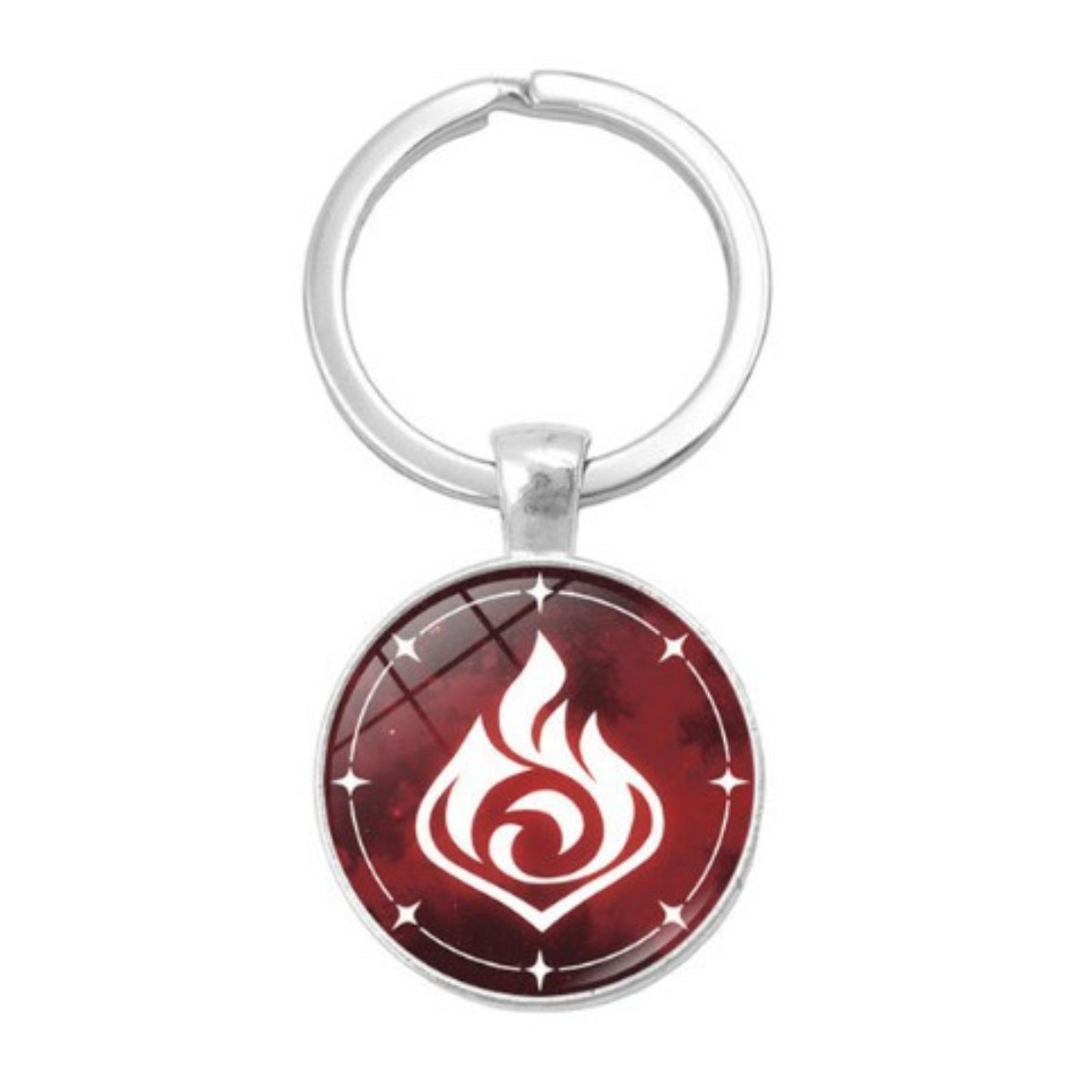 

Fashion Alloy Keychain Pendant Round Metal Key Ring One Size