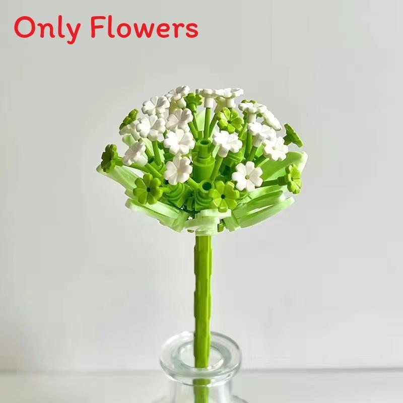 Jasmine Lotus Lily Of Valley Flower Building Blocks Assembling Toy