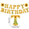 Sunflower Theme Letter Banner For Party Decor With Paper Material For Event Celebrations